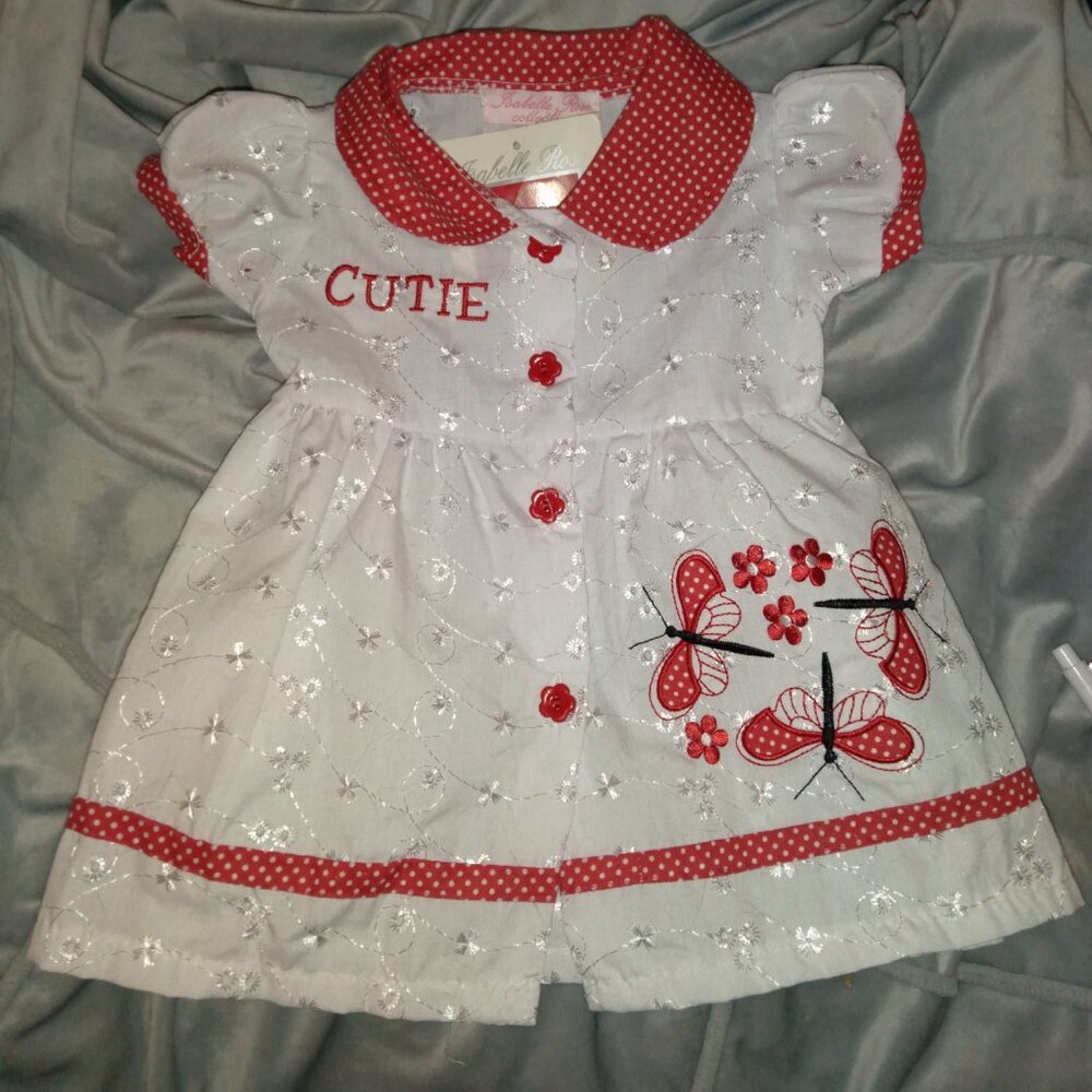 Vintage Isabelle rose dragonfly dress.                      B8